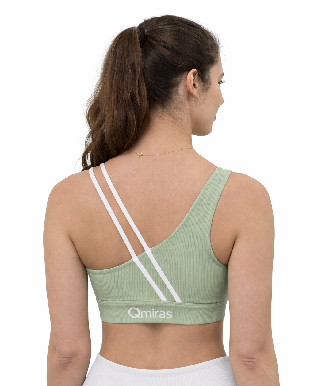 TOP SPORT RIBBED SOSTENIBLE VERDE/BLANCO
