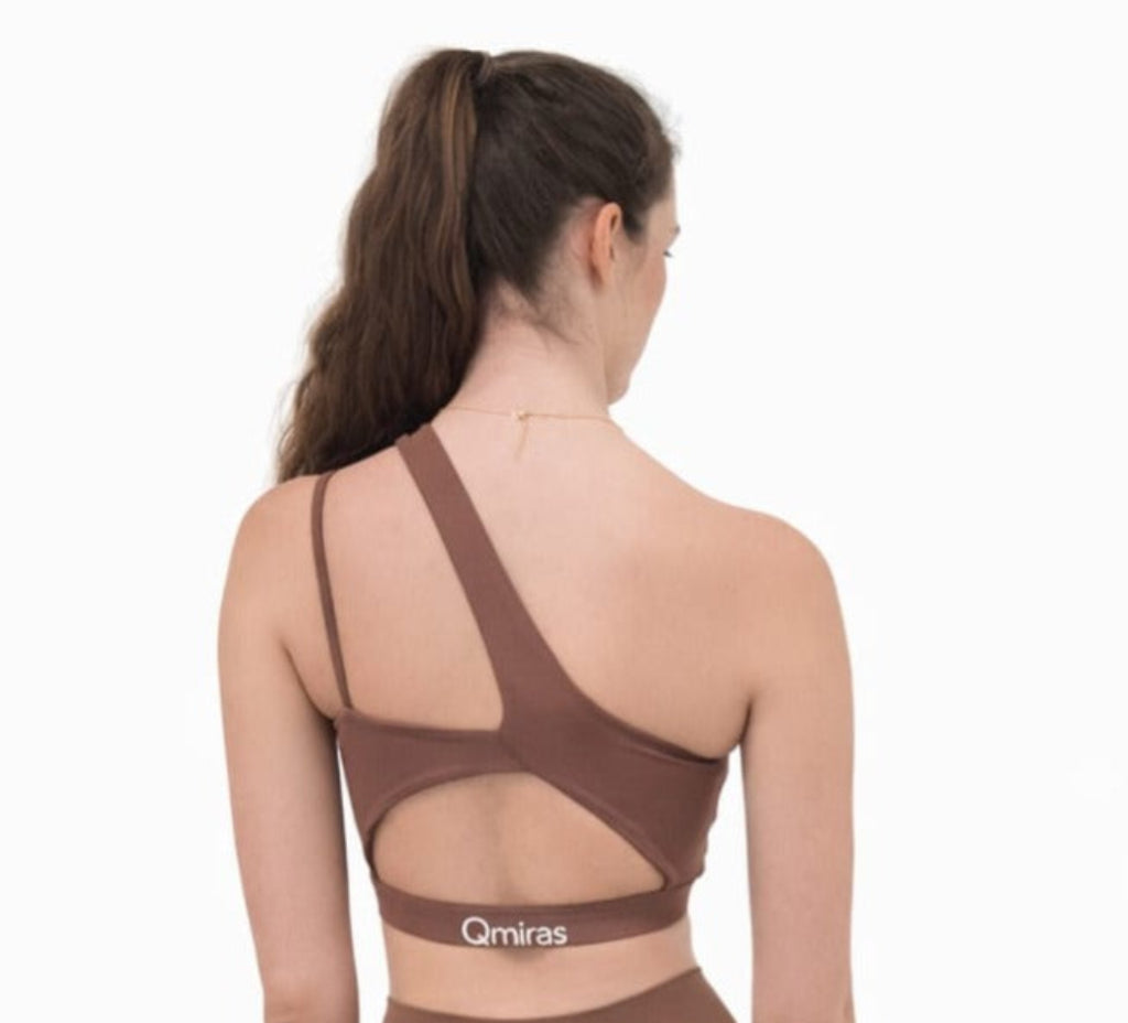TOP DEPORTIVO ASIMÉTRICO MARRÓN